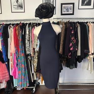 By The Way Elegant Navy Blue Halter Dress NWT